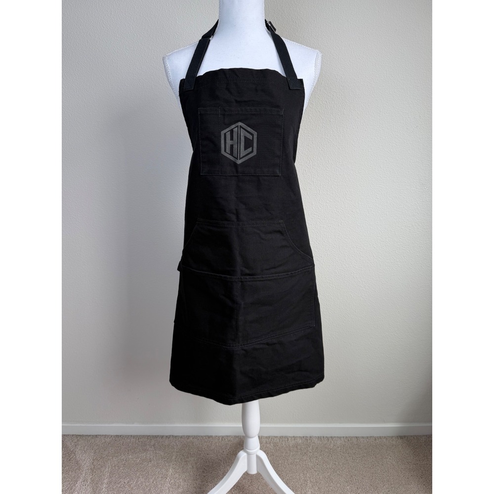 HexClad Unisex rPET Apron Eco Modern Onyx HexTwill Utility OS Black Minimalist